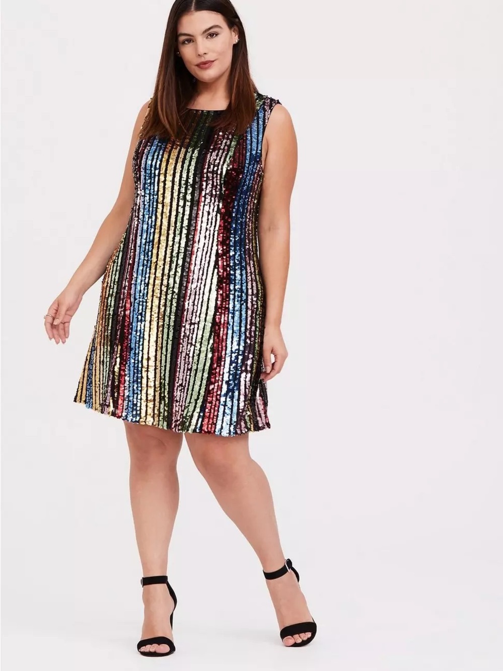 NWT Torrid Midi Sequin Rainbow Trapeze Dress- Size 1 (XL-1X)